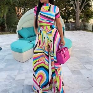 Mesmerize Palazzo Set, with tags 34 inseam.